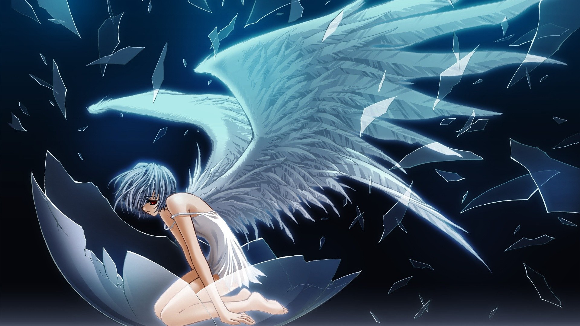 Angel Broken Wing Anime - HD Wallpaper 
