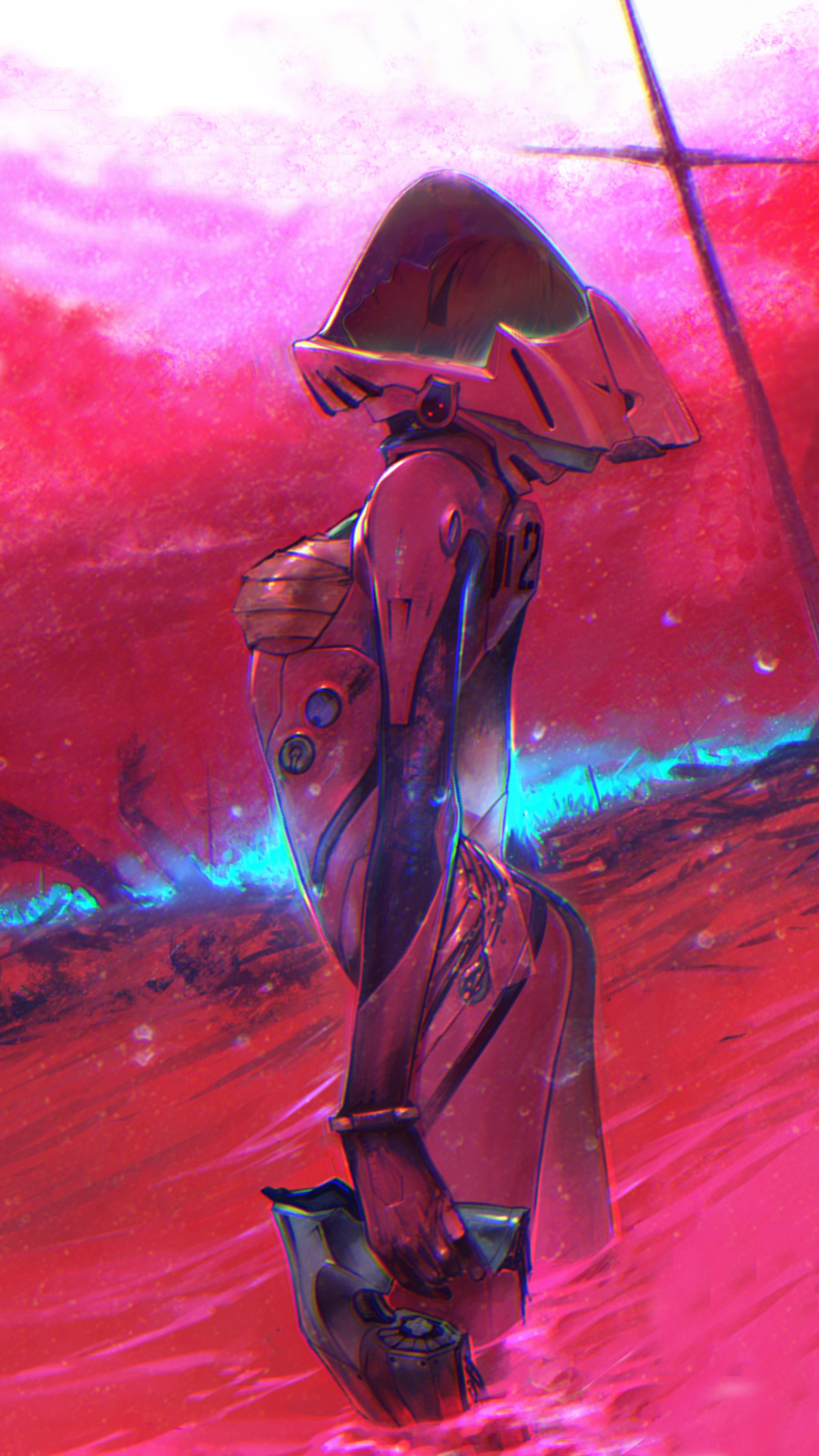 Asuka Wallpaper - Cyberpunk Evangelion - HD Wallpaper 