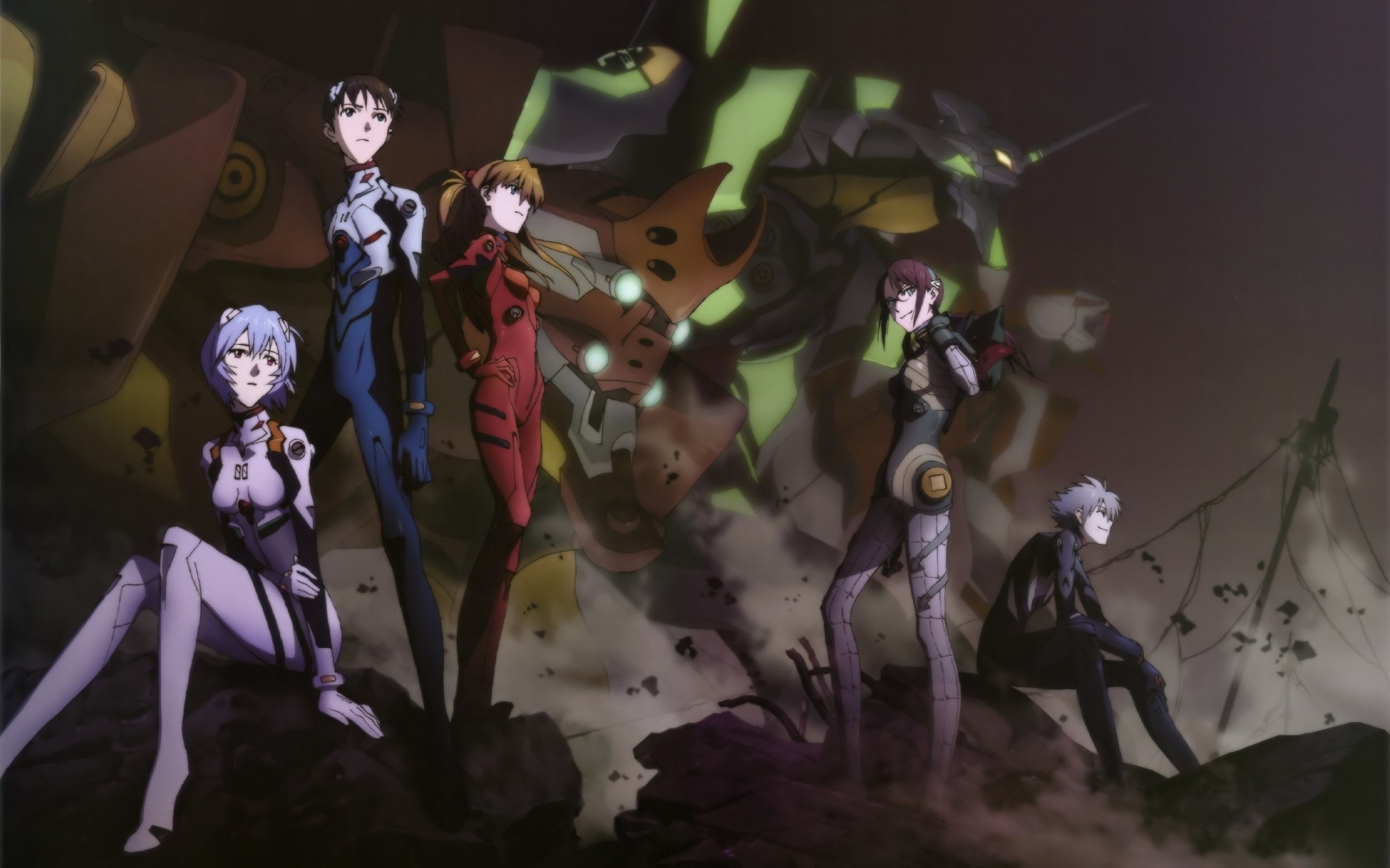 Evangelion Rei And Unit 01 - HD Wallpaper 
