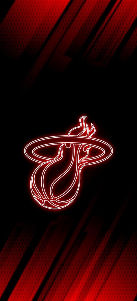 #basketball #wallpaper #miami #phone #heat #neon #team - Neon Sign - HD Wallpaper 