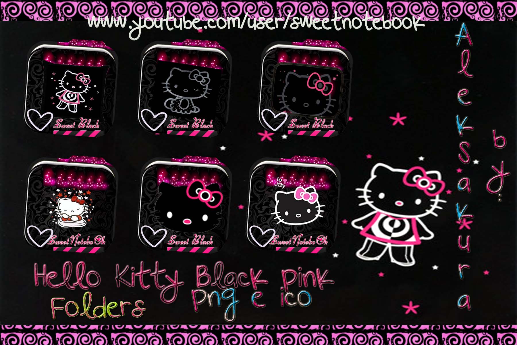 Pink And Black Butterfly Wallpapers Black Pink Wallpaper Love Hello Kitty Black And Pink 1800x10 Wallpaper Teahub Io