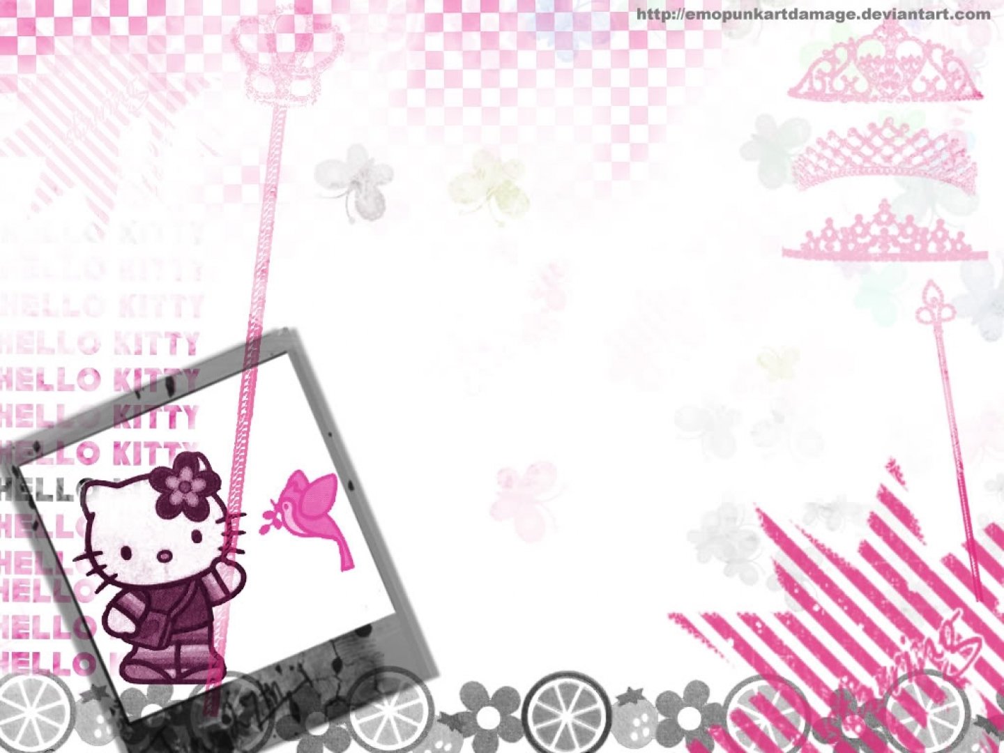 Hello Kitty Tarpaulin Template - HD Wallpaper 