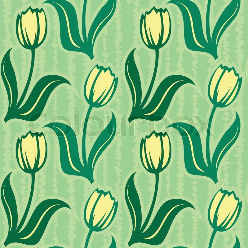 Tulip Pattern - HD Wallpaper 