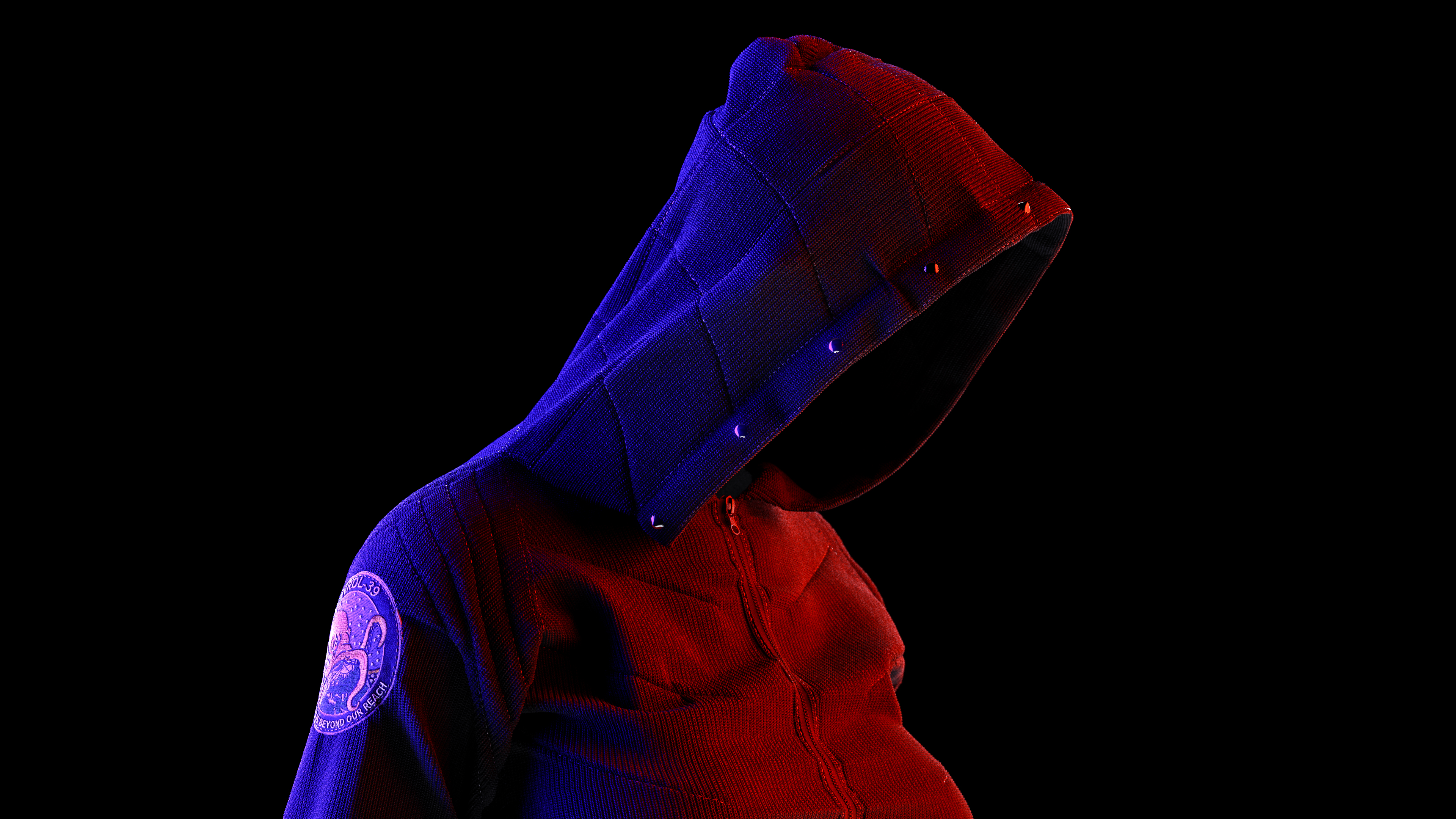 Neon Hoodie Guy - HD Wallpaper 