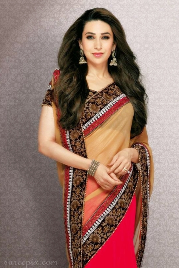 Karishma Kapoor Saree - HD Wallpaper 