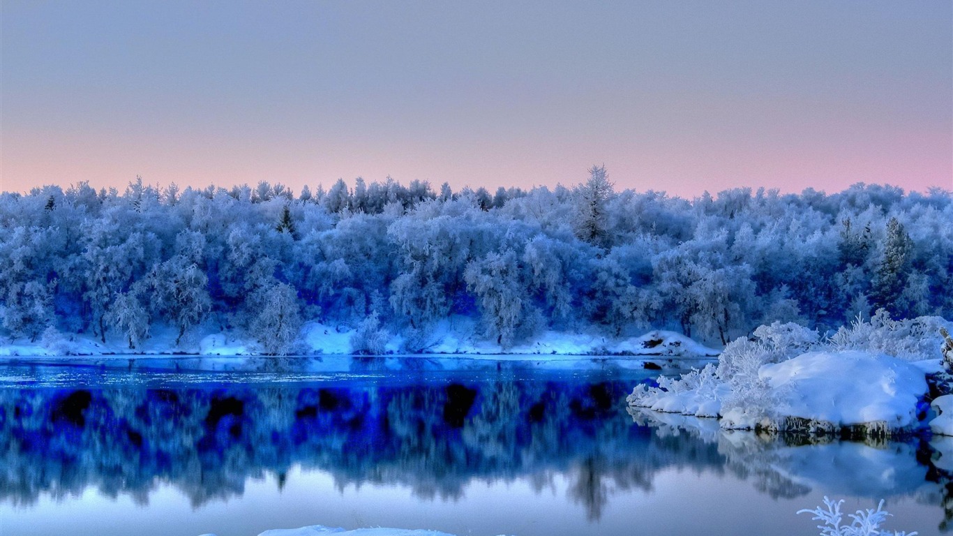Blue Diamond Morning-nature Landscape Wallpaper2012 - Frozen Blue Lake - HD Wallpaper 