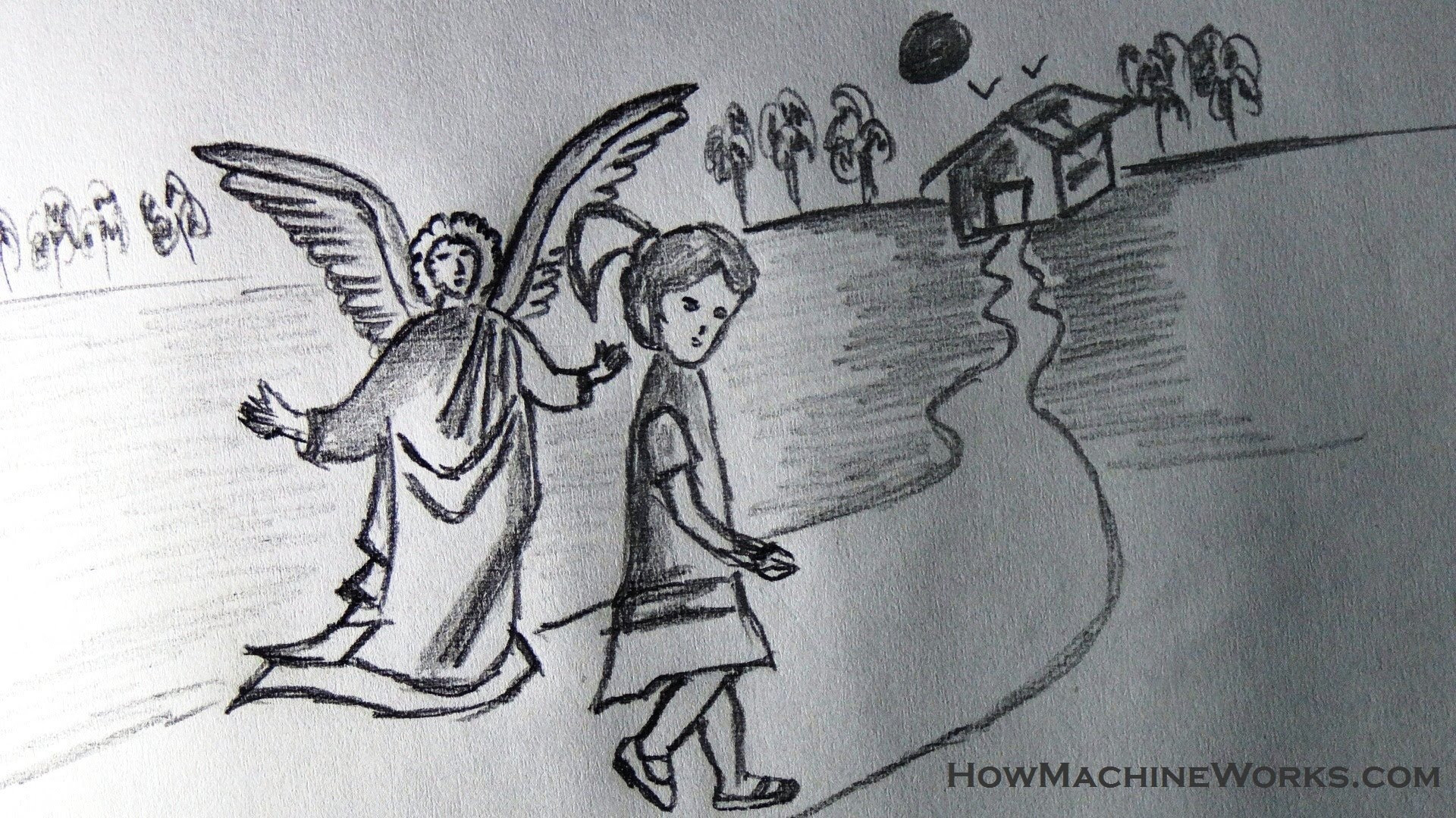 baby angel pencil drawings