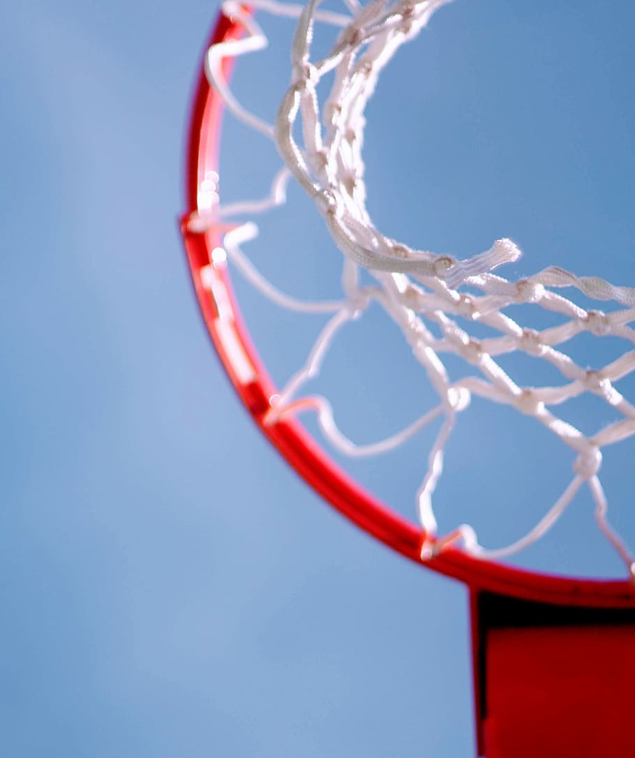 Shallow Focus Photography Of Red Basketball Rim, Hoop, - HD Wallpaper 