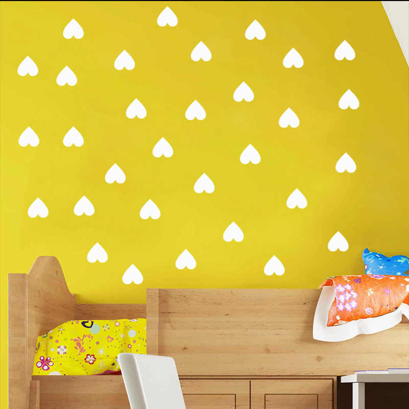 Simple Shape Heart Wall Sticker Design Wall Decoration - Wall Decal - HD Wallpaper 