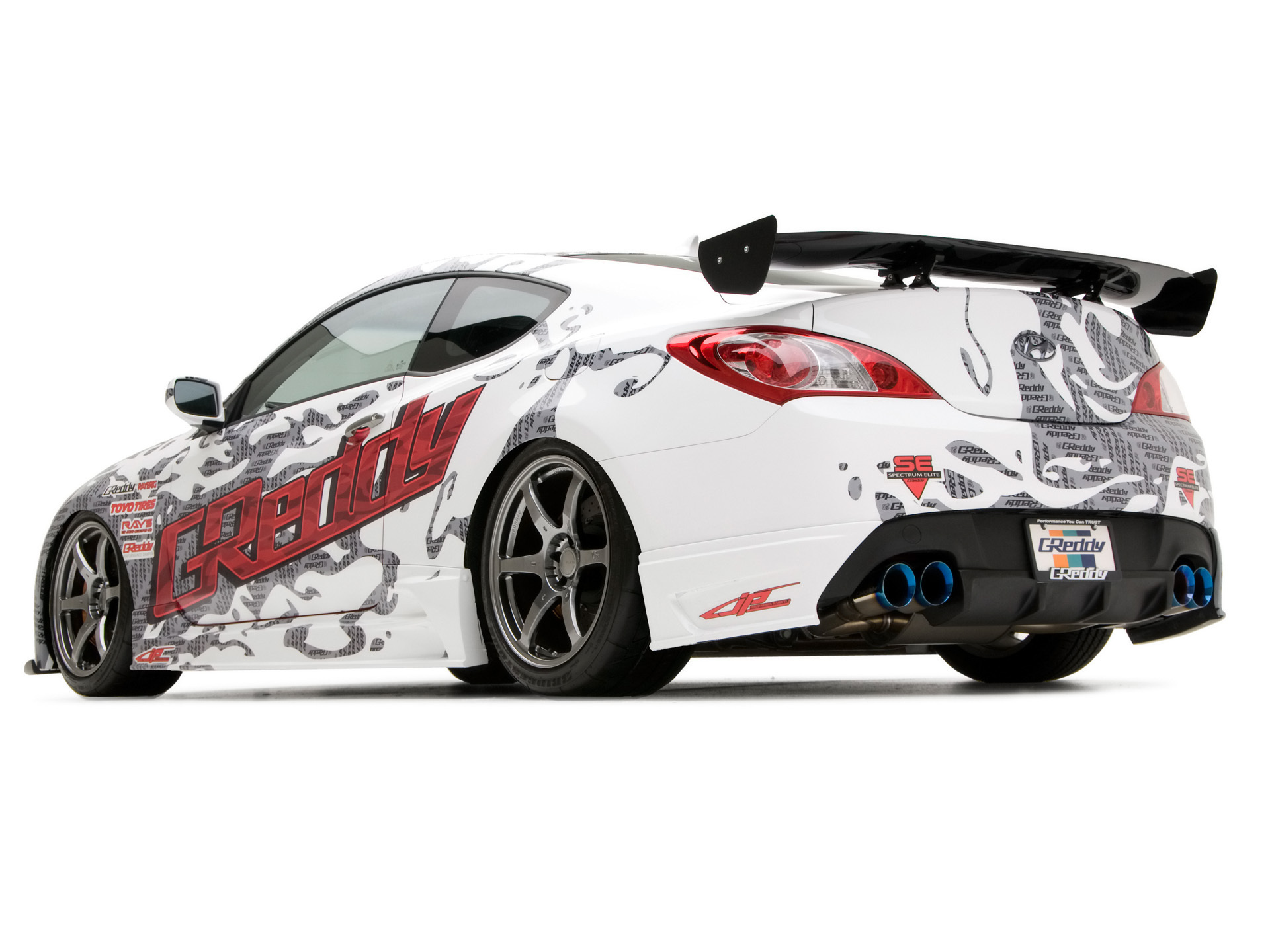 Greddy X Gen Street Hyundai Genesis Coupe - 2011 Hyundai Genesis Coupe 2.0 T Spoiler - HD Wallpaper 