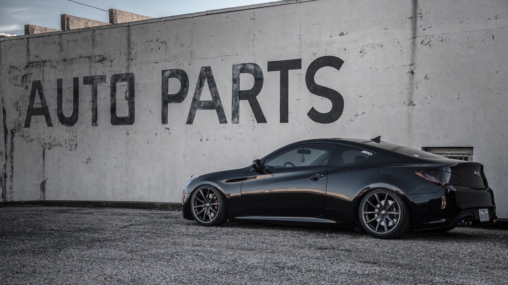 Black Genesis Coupe Stanced - HD Wallpaper 
