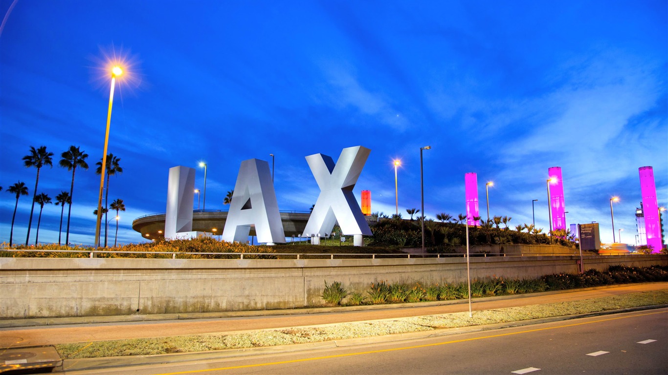 Lax Airport At Night-city Hd Wallpapers2014 - Lax Airport - HD Wallpaper 