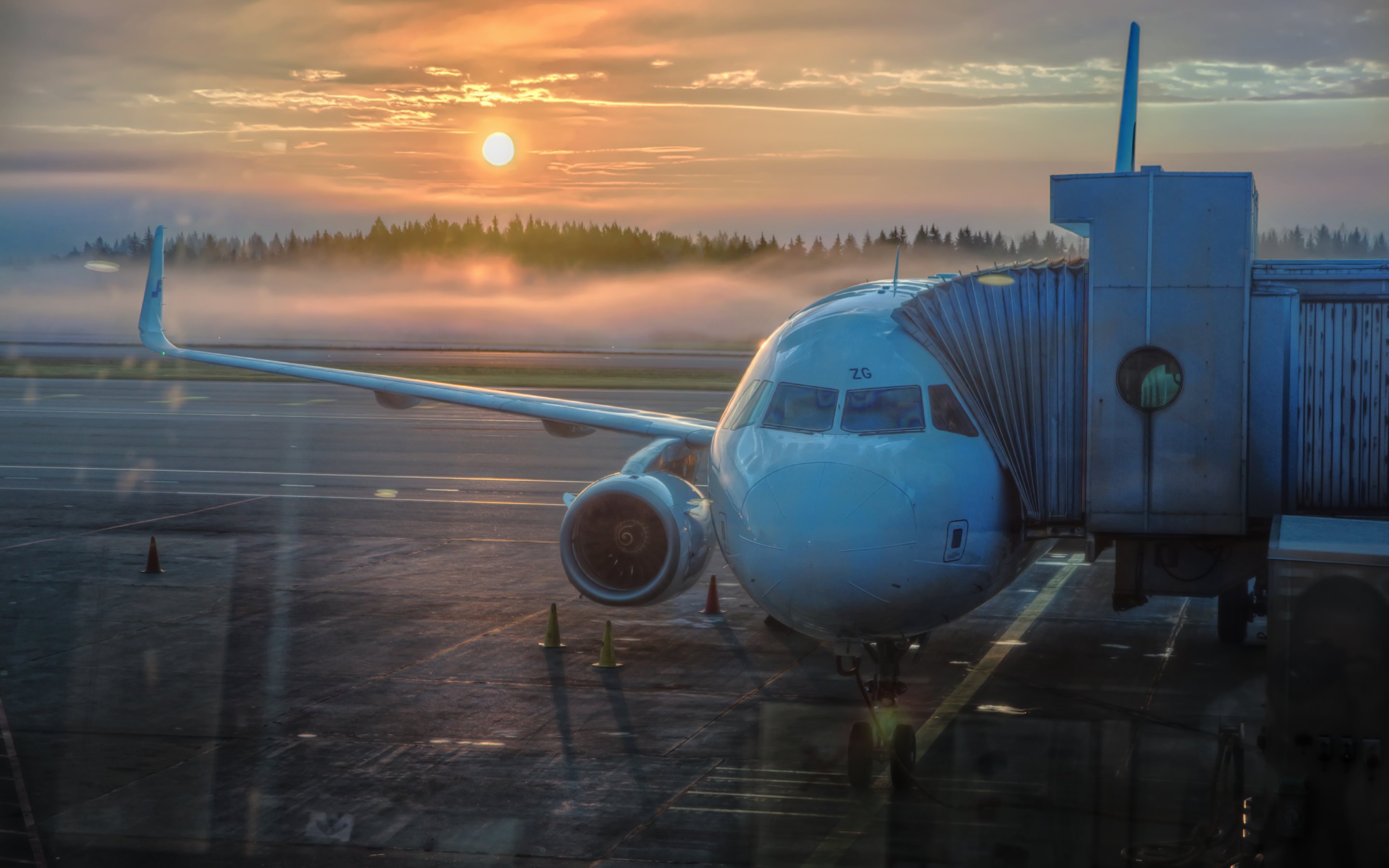 Airport - Sunrise - Airplane - Airbus Wallpaper - Hd - High Definition Wallpapers Of Sunrise From Samsung - HD Wallpaper 