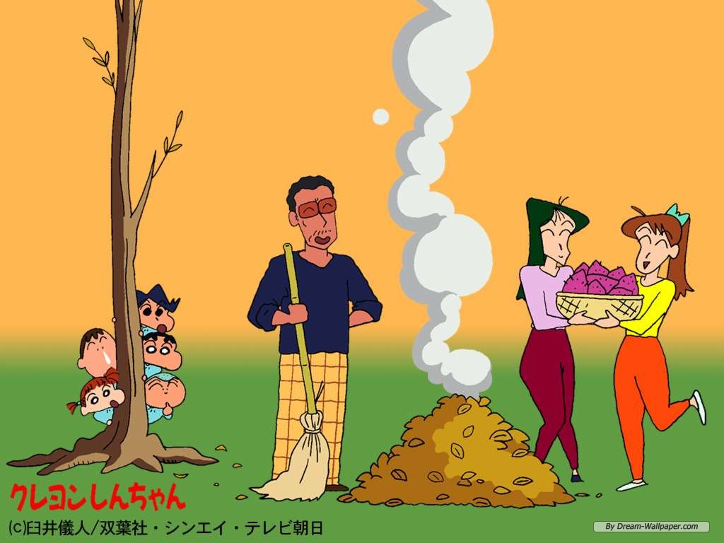 Free Cartoon Wallpaper - Shin Chan Autumn - HD Wallpaper 