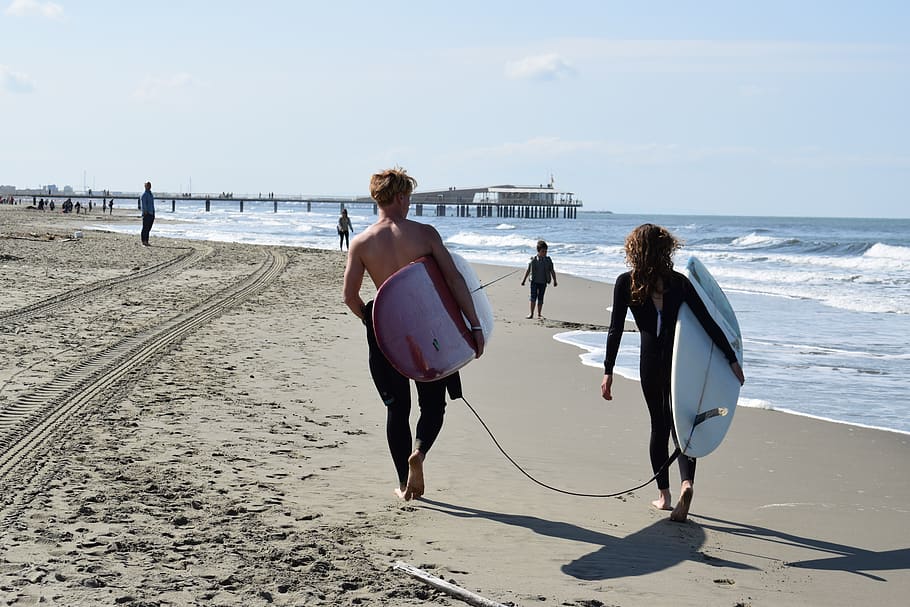 Sea, Surfing, Surfers, Watersports, Sun, Jetty, Holidays, - Surfing - HD Wallpaper 