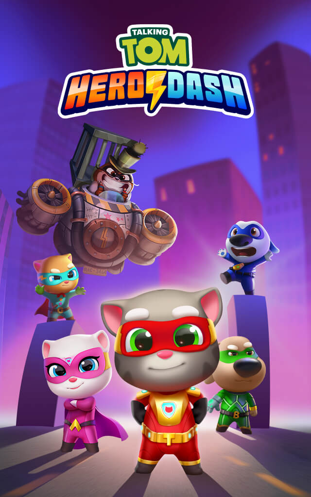 Talking Tom Hero Dash Game 640x1024 Wallpaper teahub.io