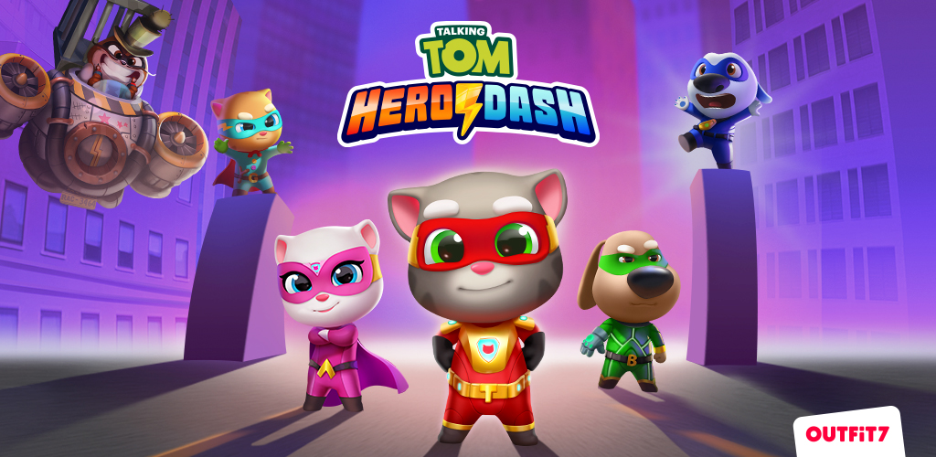 Talking Tom Hero Dash - HD Wallpaper 