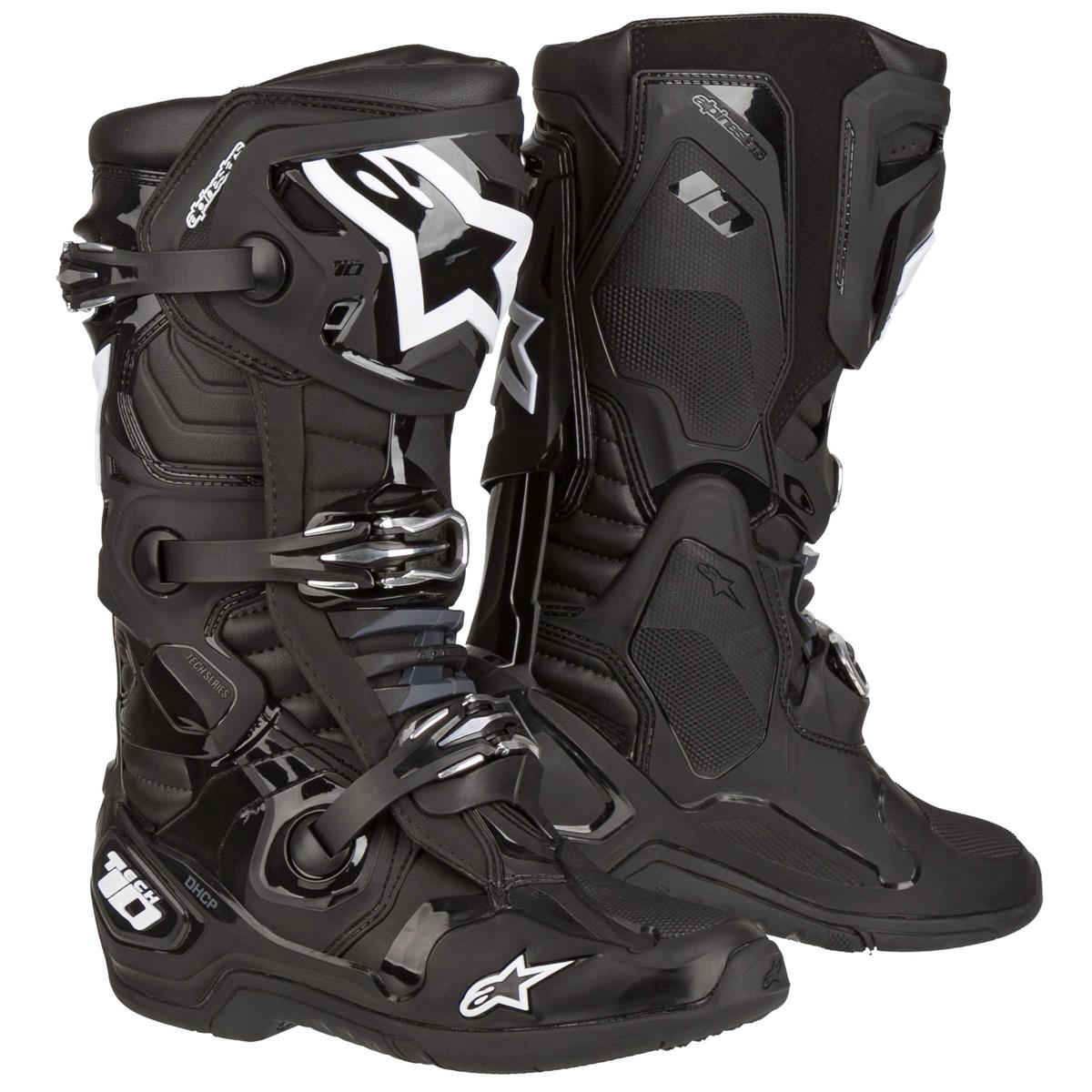 Alpinestars Mx Boots Tech 10 Black - 2020 Alpinestars Tech 10 - HD Wallpaper 