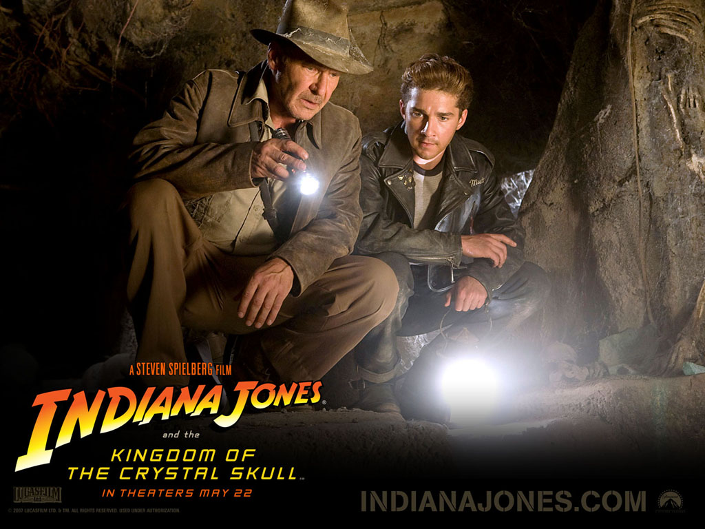 Shia Labeouf In Indiana Jones And The Kingdom Of The - Crystal Skull Harrison Ford Indiana Jones - HD Wallpaper 