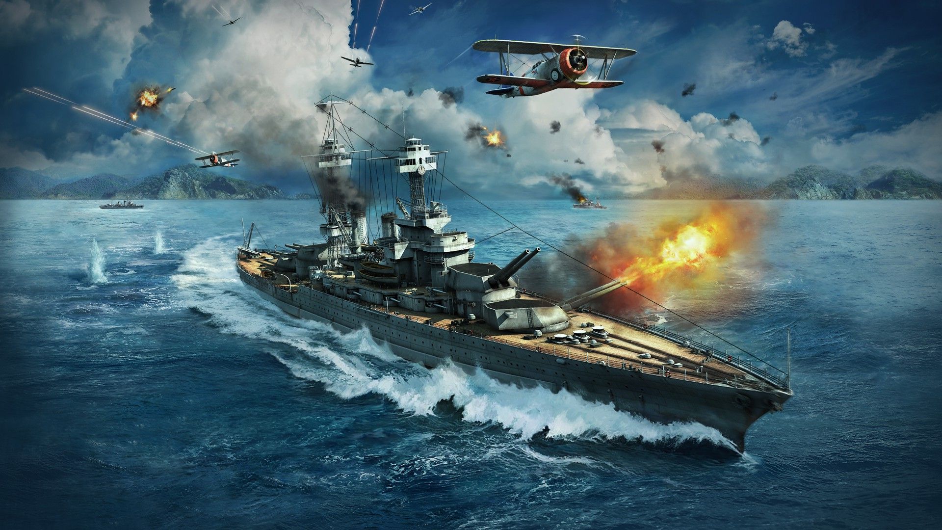 World Of Warships Wallpaper Hd 19x1080 Wallpaper Teahub Io
