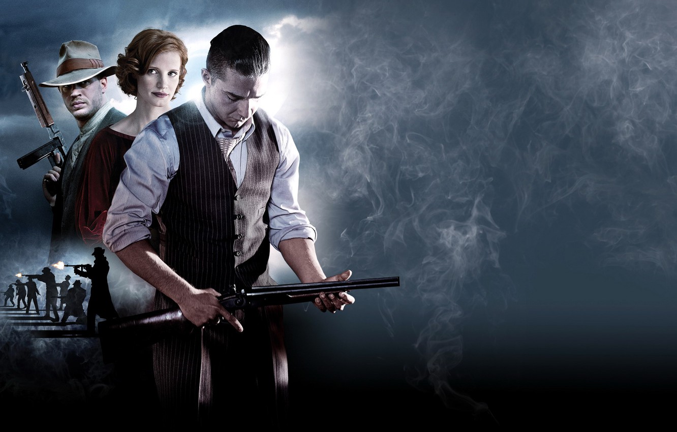 Photo Wallpaper Weapons, Background, Smoke, Hat, Machine, - Lawless Movie - HD Wallpaper 