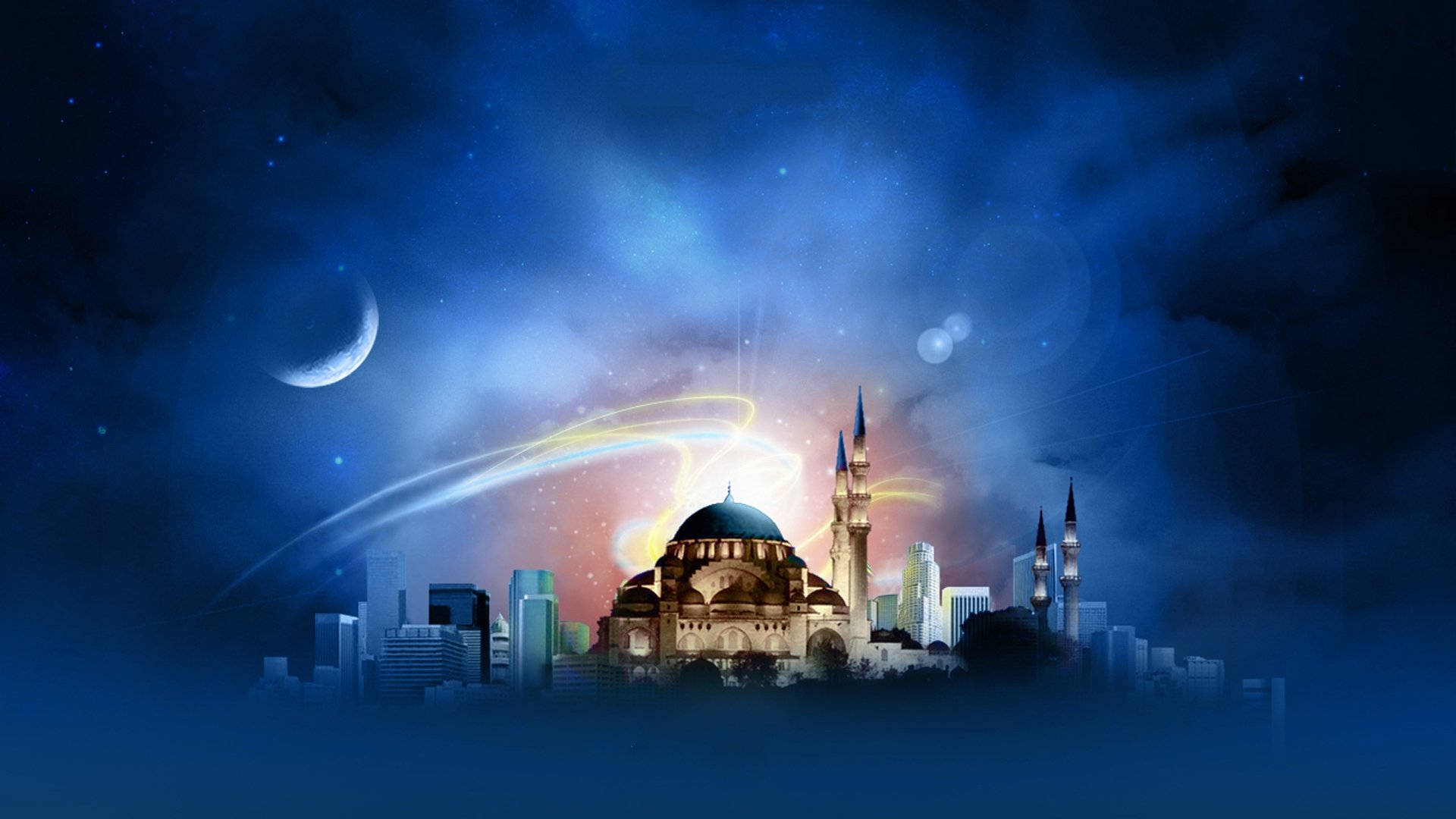 High Resolution Mosque 1080p Background Id - High Resolution Ramadan Greetings - HD Wallpaper 