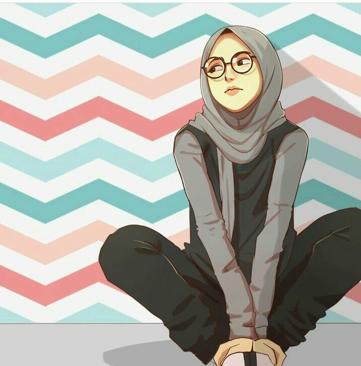 Beautiful Hijab Cartoon Girl - 716x725 Wallpaper 