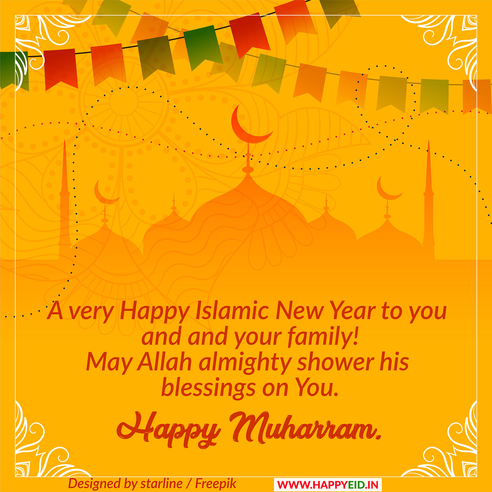 Happy Muharram Wishes Greetings - HD Wallpaper 