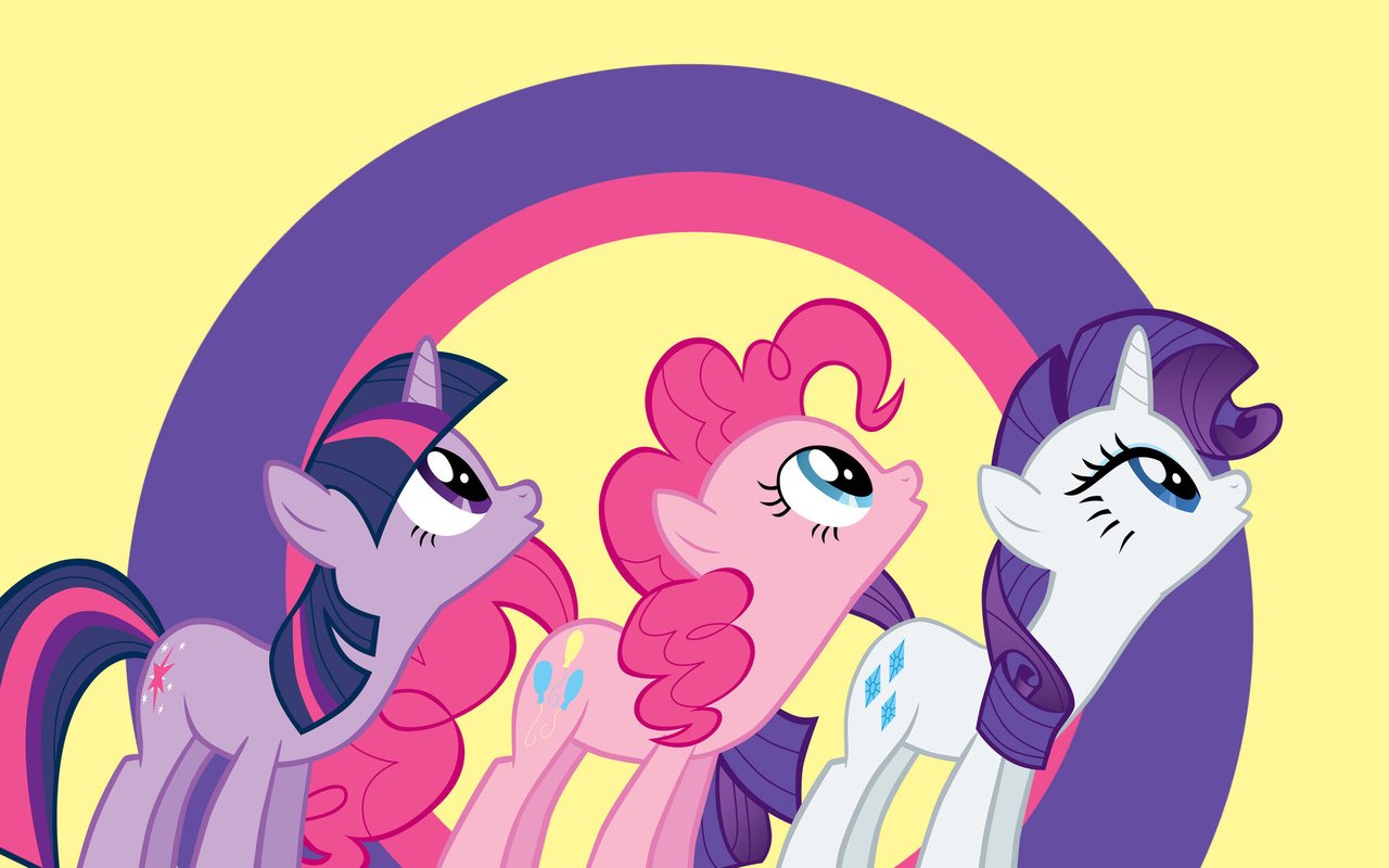 Pinkie Pie Rarity And Twilight Sparkle - HD Wallpaper 