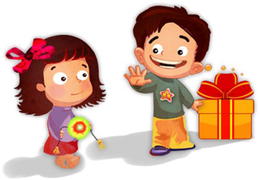 Cartoon Bro Sis Rakhi Png Hd - Raksha Bandhan Png Hd - HD Wallpaper 