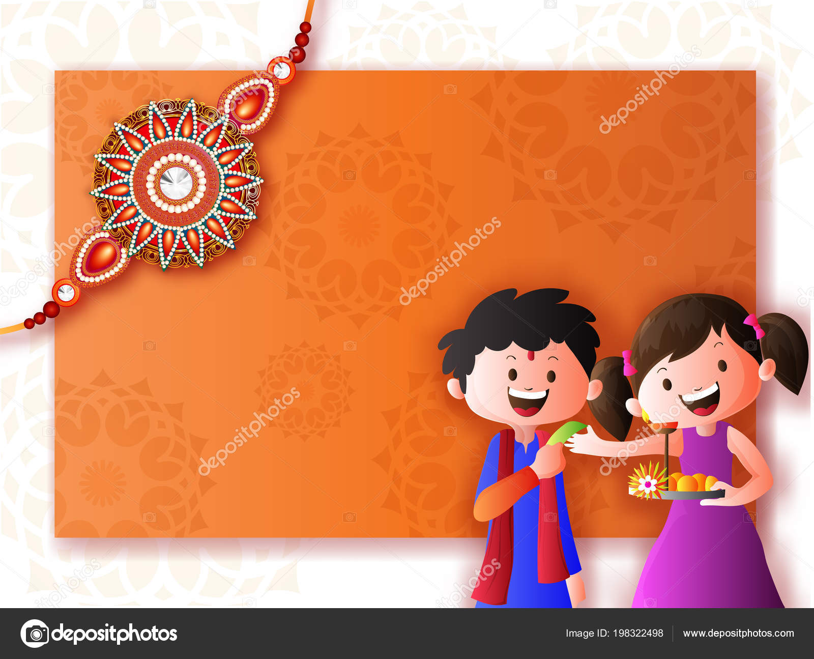 Brother Sister Rakhi Vector - HD Wallpaper 