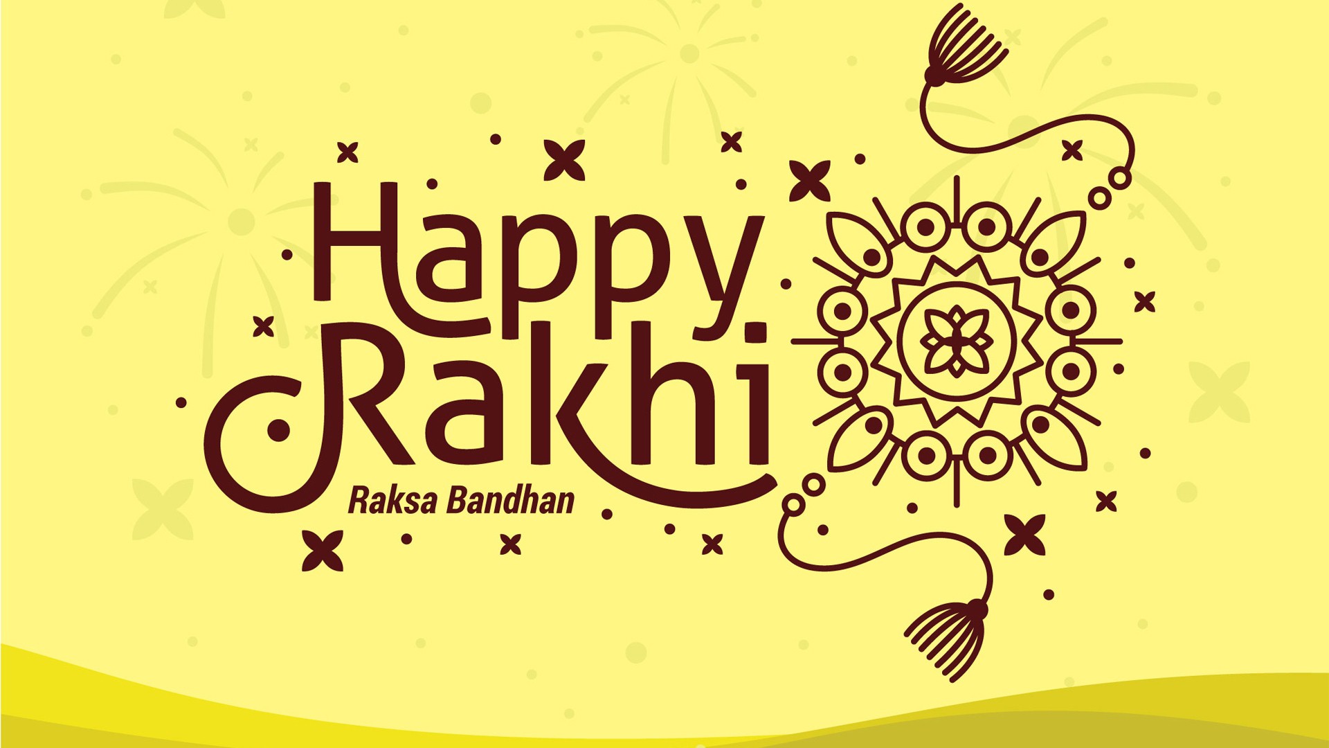 Happy Rakhi Desktop Background Image - Graphic Design - HD Wallpaper 