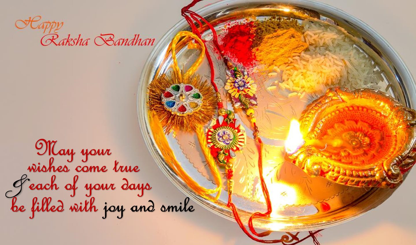 Latest Happy Raksha Bandhan Quotes Hd Wallpapers - Raksha Bandhan Plate With Diya - HD Wallpaper 