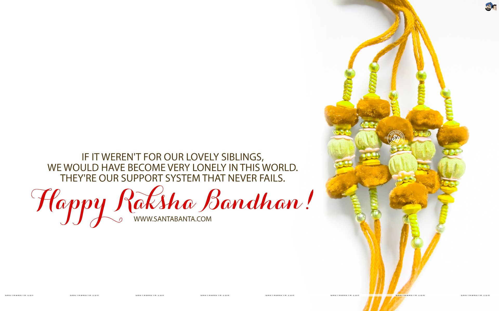 Raksha Bandhan Wallpaper Santabanta - HD Wallpaper 