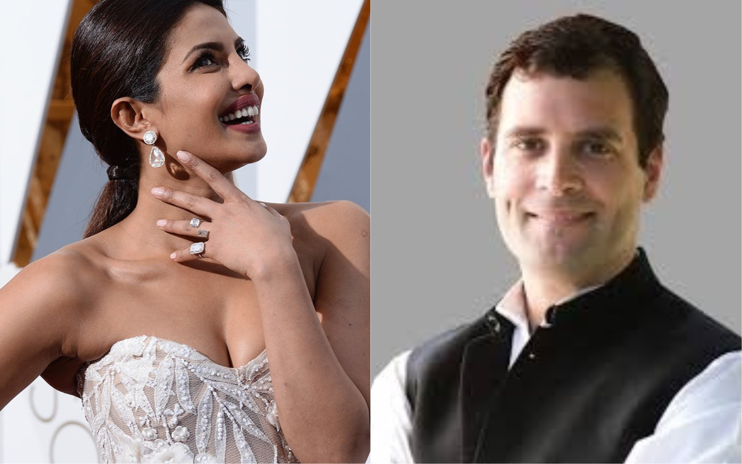 Rahul Gandhi Wallpaper - Rahul Gandhi Priyanka Chopra - HD Wallpaper 