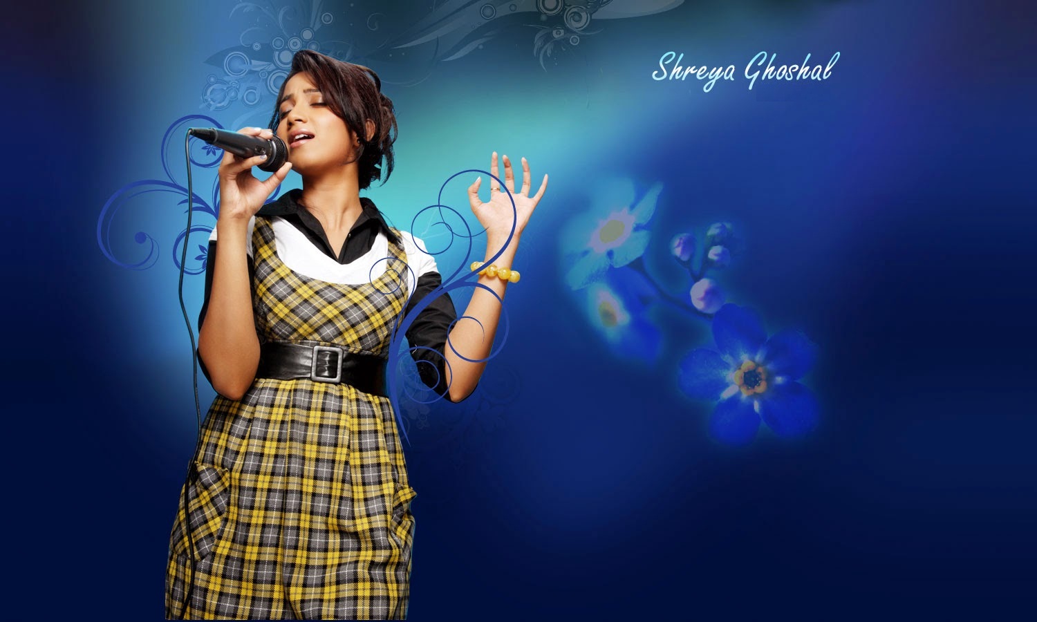 An Indian Playback Singer Shreya Ghoshal Wallpaper - Shreya Ghoshal Singing 4k - HD Wallpaper 