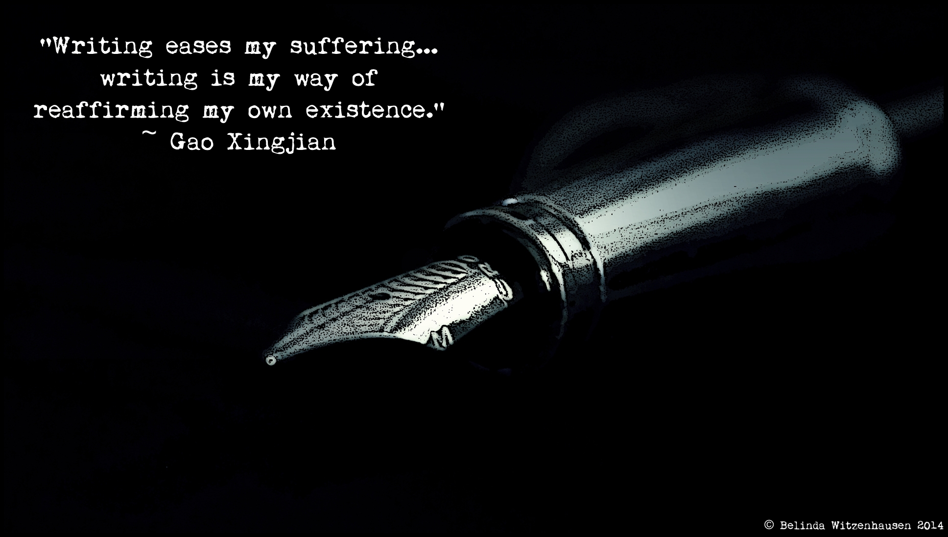 Xingjian Wallpaper - Writing - HD Wallpaper 