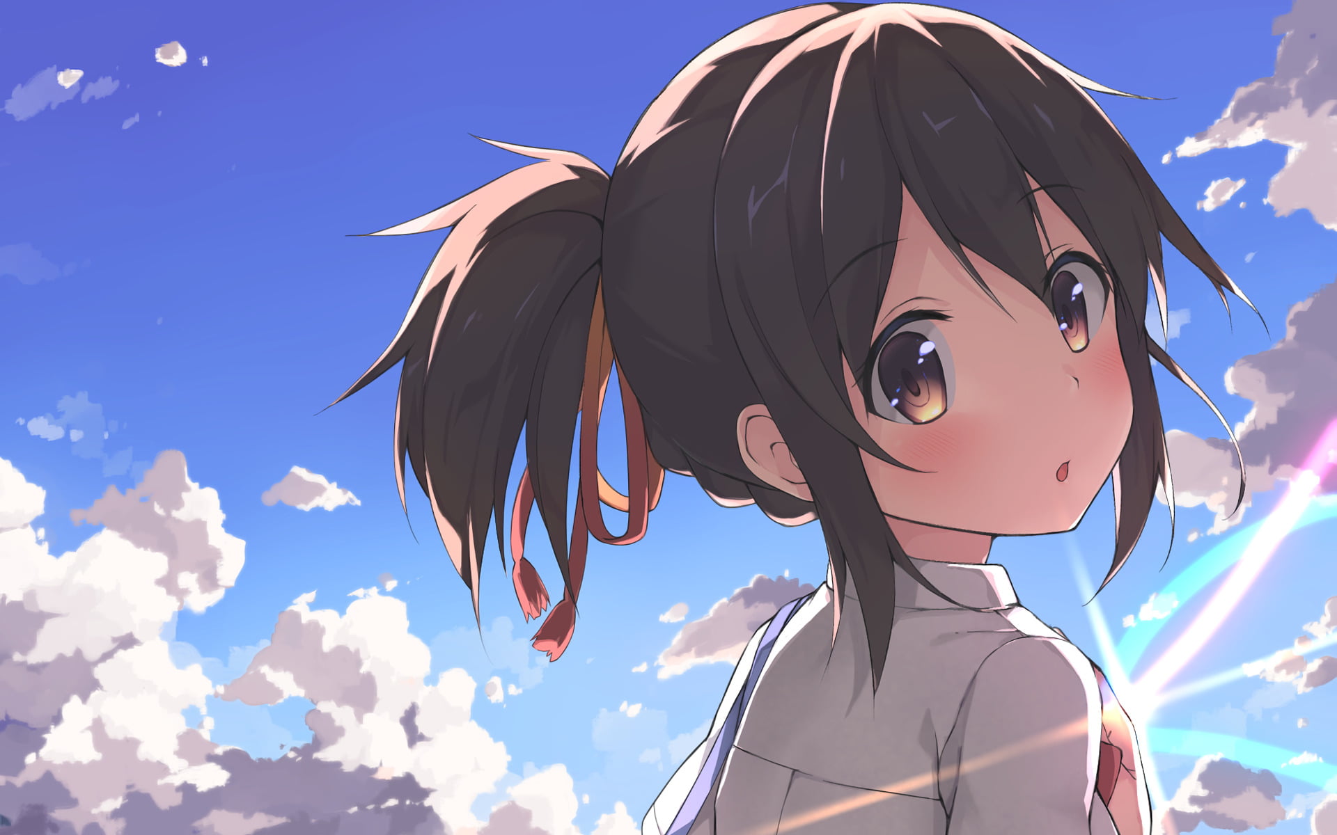 Mitsuha Kimi No Na Wa - HD Wallpaper 