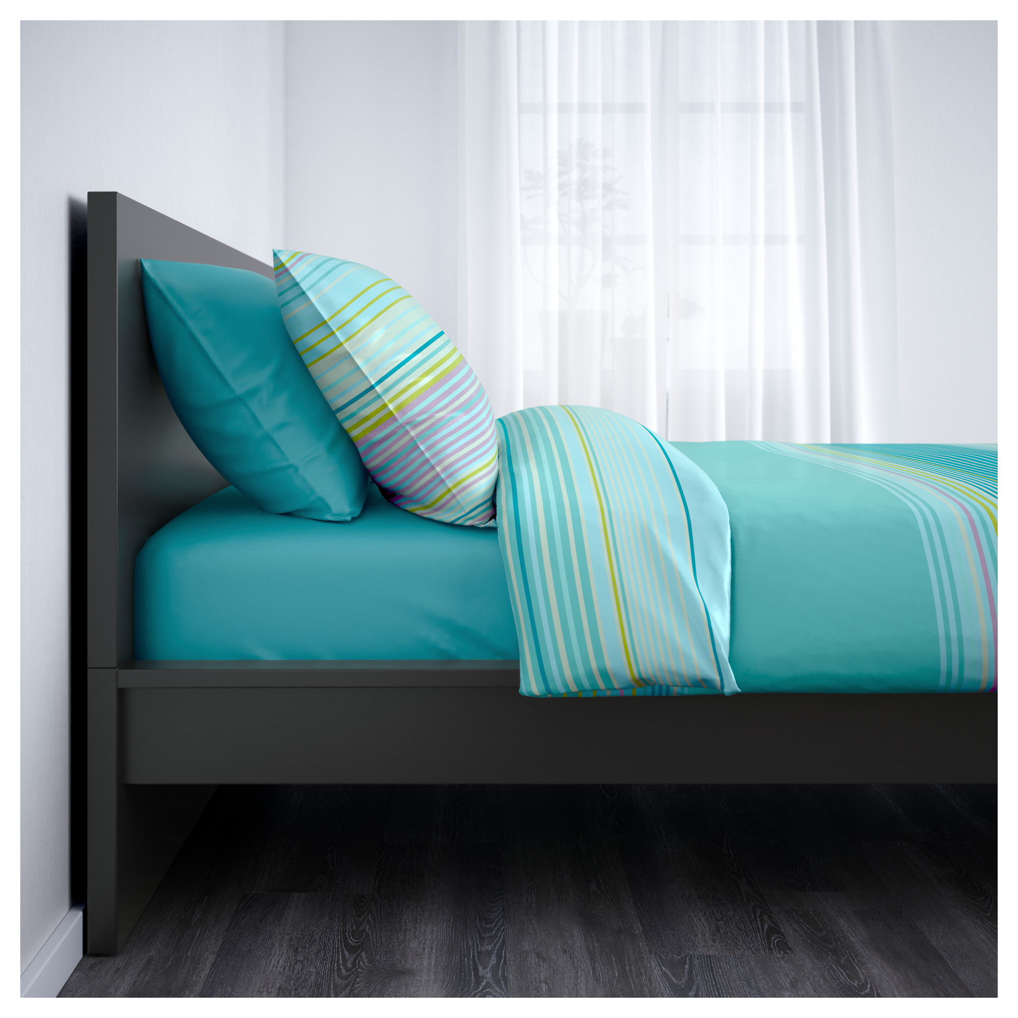 Malm Cadre De Lit Noir - HD Wallpaper 