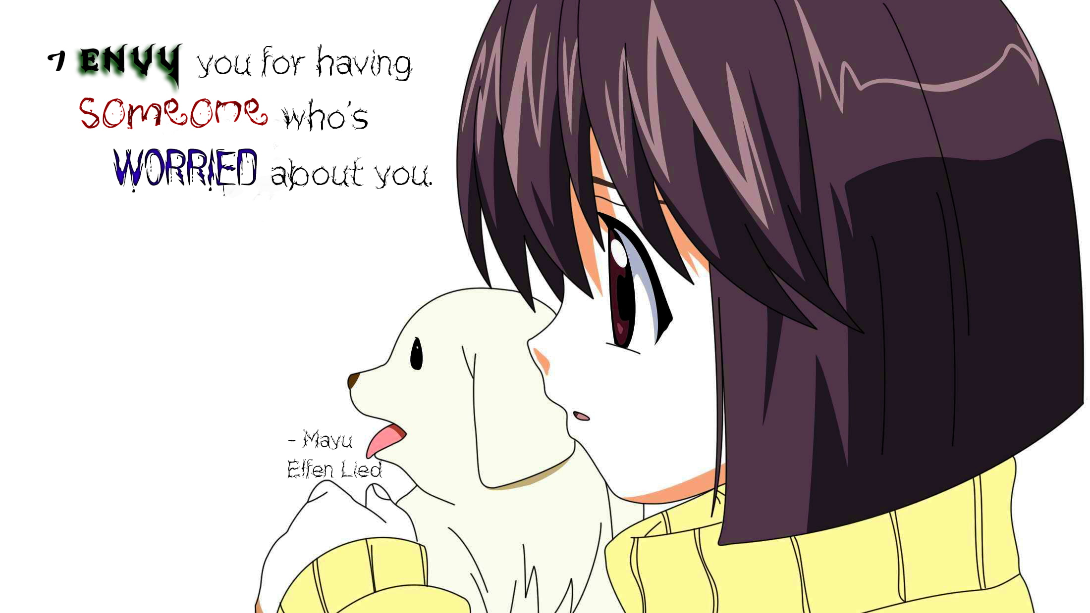 Elfen Lied Wallpaper Hd Quote - HD Wallpaper 