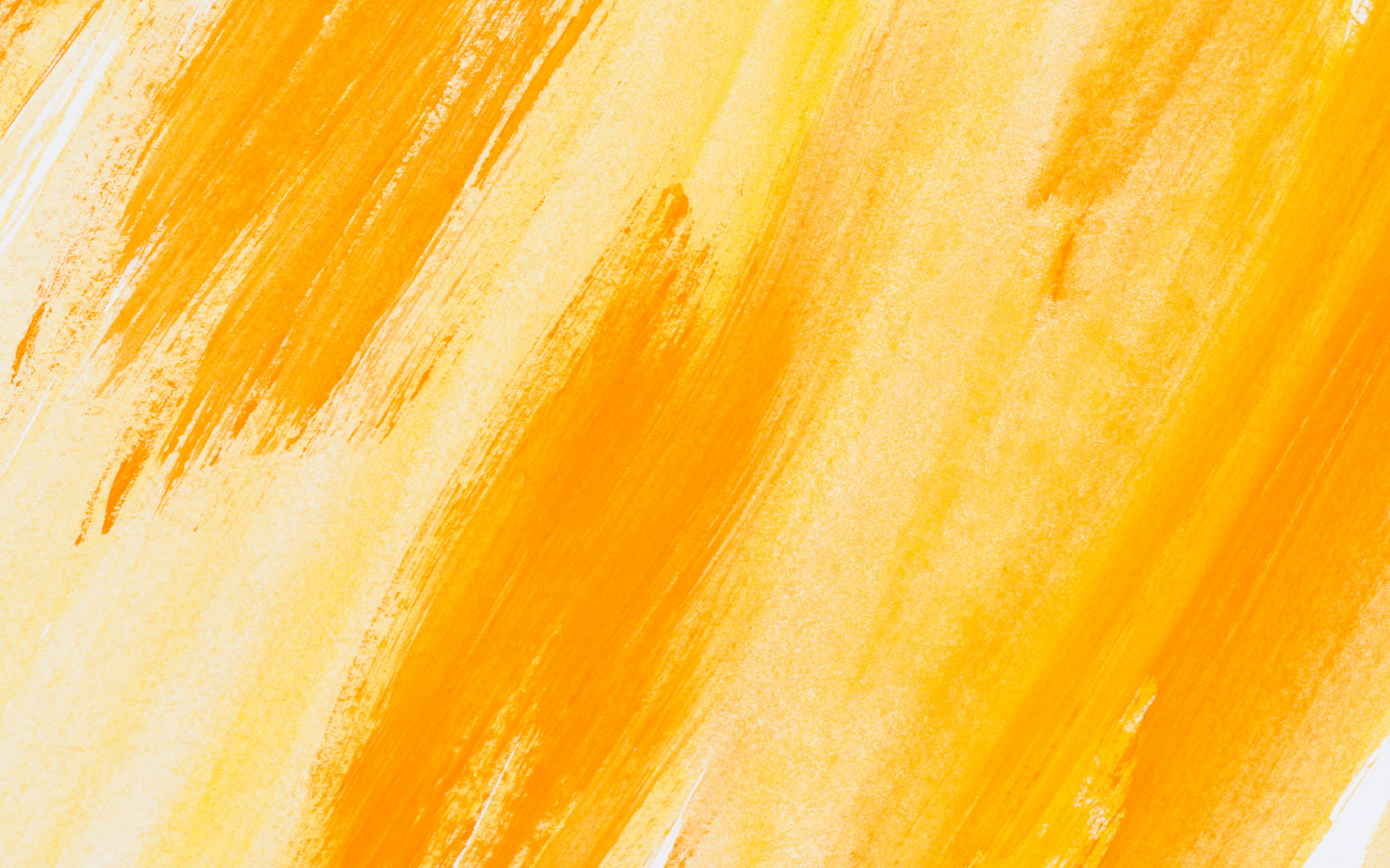 Orange Paint Texture, Paint Strokes, Orange Background, - Yellow Background  - 2880x1800 Wallpaper 