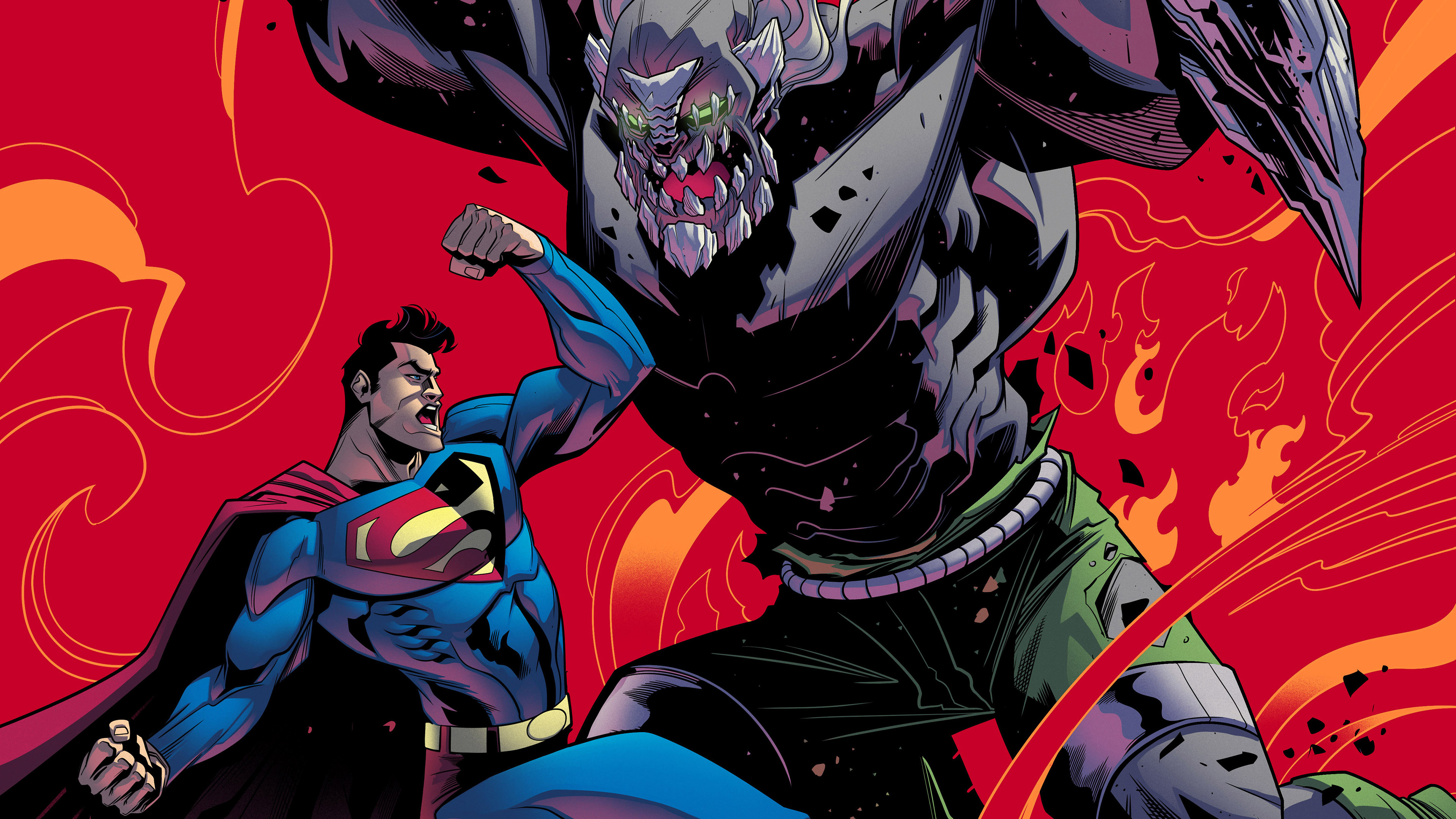 Superman Vs Doomsday 4k - Superman Vs Doomsday - HD Wallpaper 