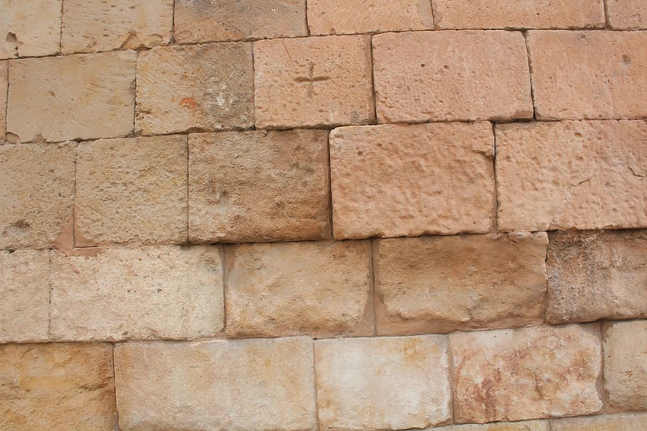 Spain, Salamanca, Architecture, Wall, Cross, Stones, - Stone Wall - HD Wallpaper 