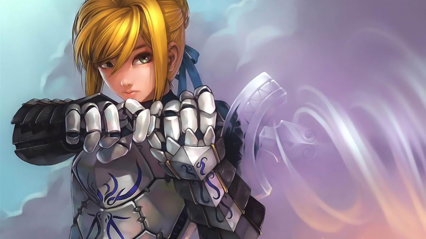 Anime La Celebraci N De Una Armadura Plata Las Chicas - Realistic Saber Fate Stay Night - HD Wallpaper 