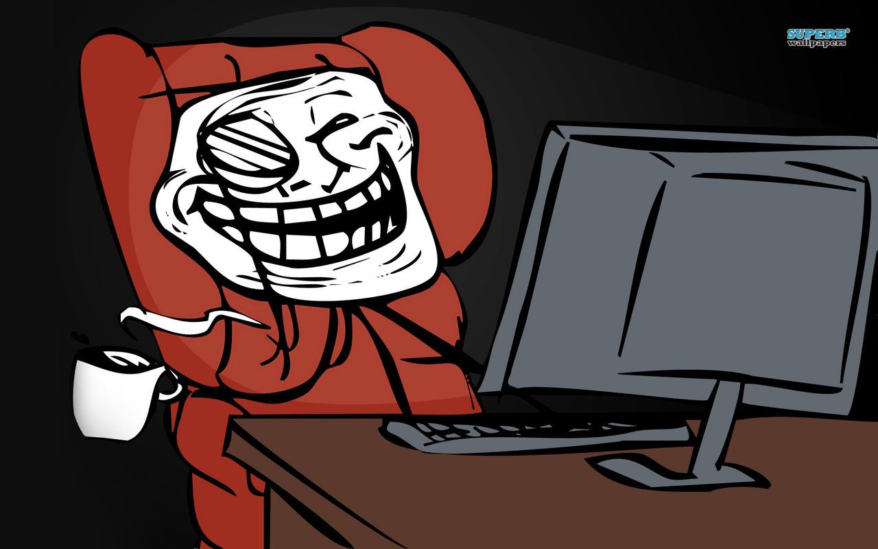 Troll Face Pc - HD Wallpaper 