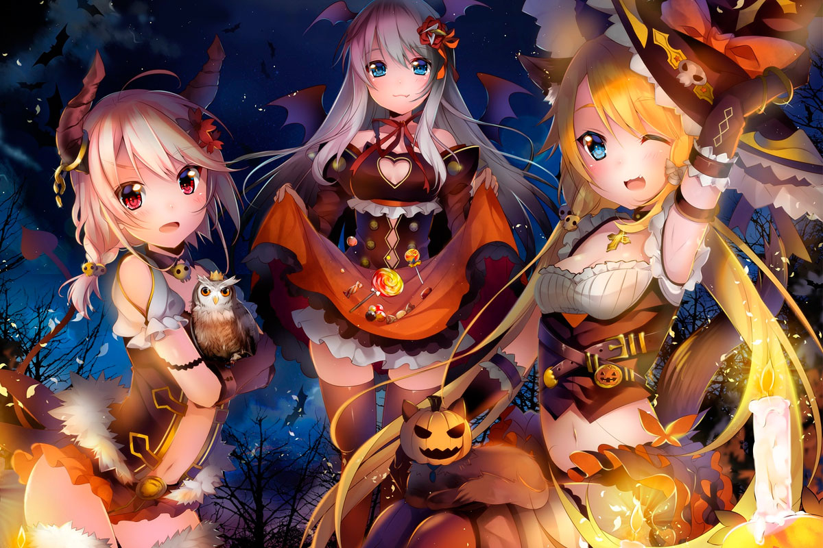 Descarga Wallpapers Hd Anime - Halloween Anime Wallpaper Hd - HD Wallpaper 