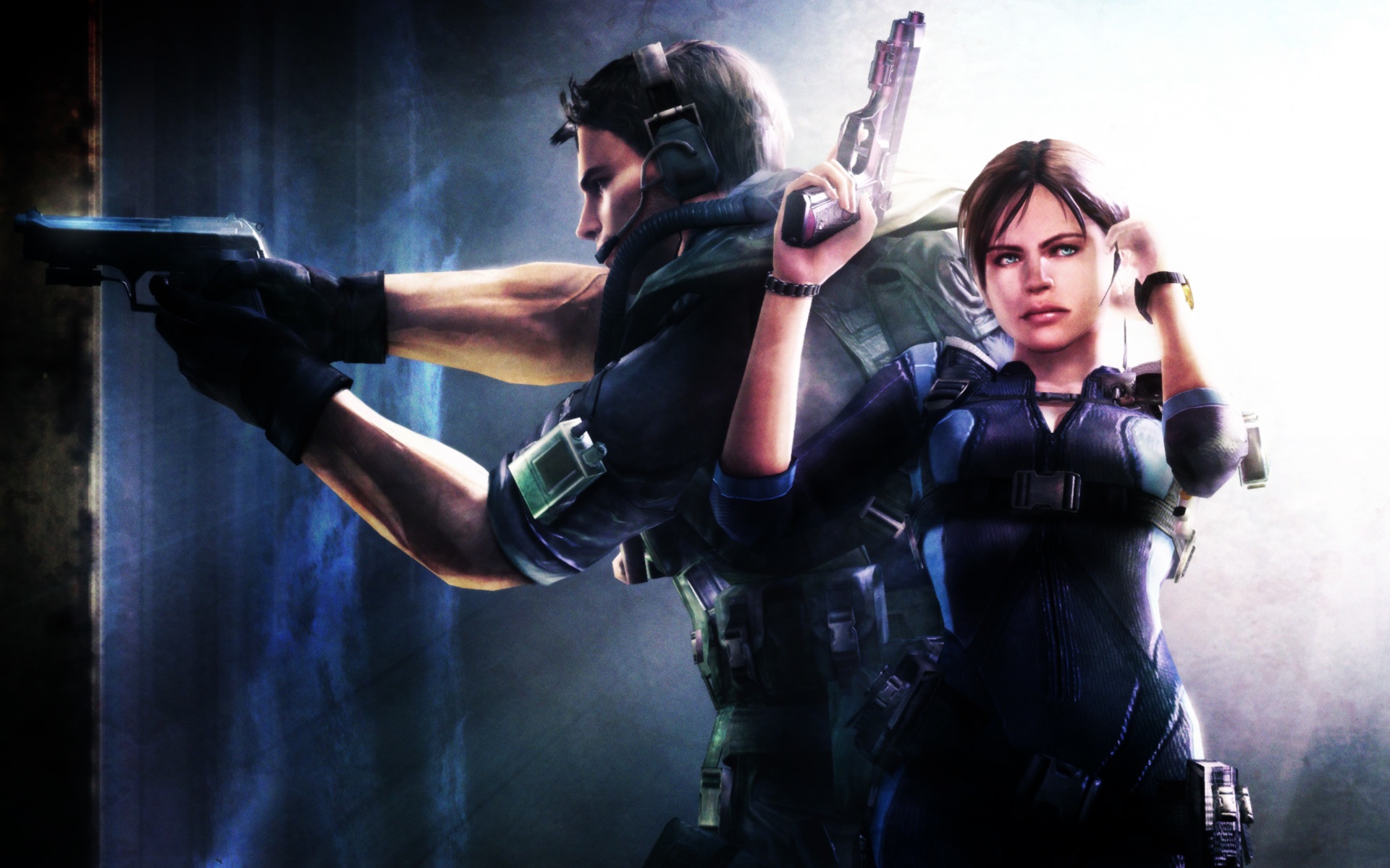 Resident Evil Jill Chris - HD Wallpaper 