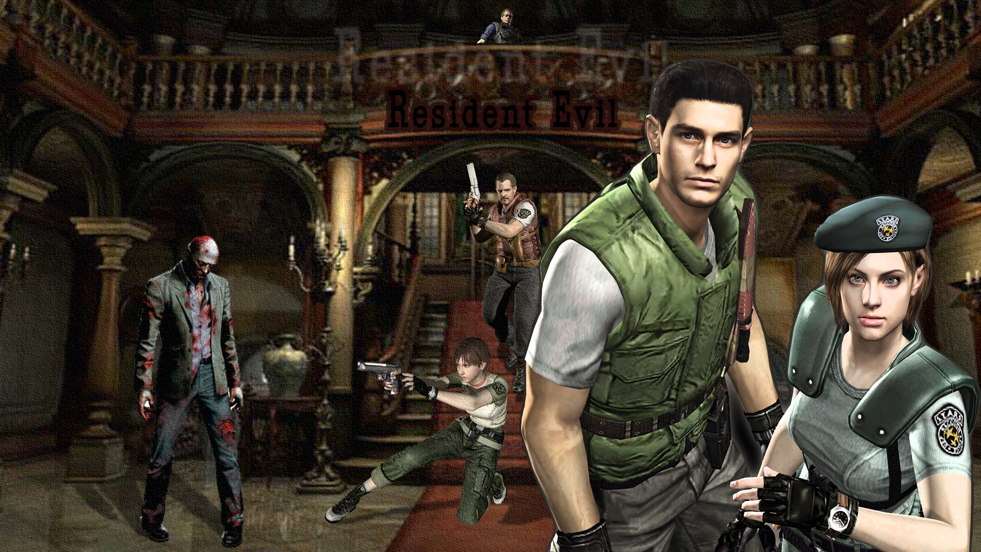Cool Resident Evil 3d Games Wallpaper Android Wallpaper - Resident Evil 1996 Remake - HD Wallpaper 