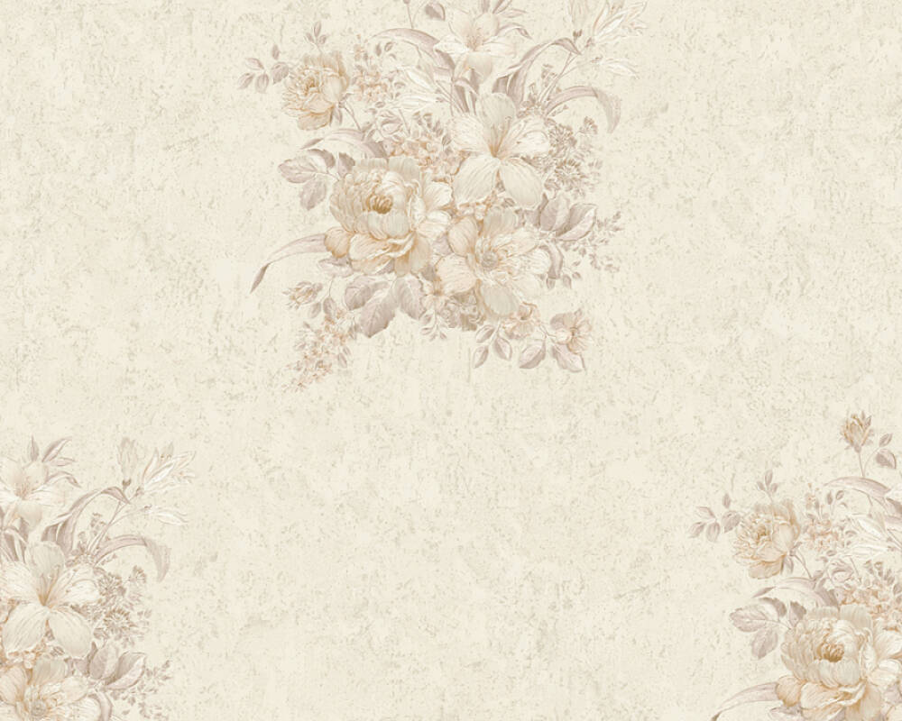 Création Wallpaper Flowers, Beige, Cream - Wallpaper - HD Wallpaper 