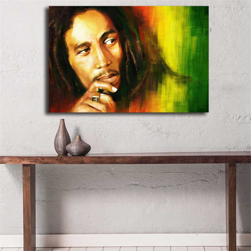 Reggae Bob Marley One Love Wallpapers Art Canvas Poster - Portrait Bob Marley - HD Wallpaper 